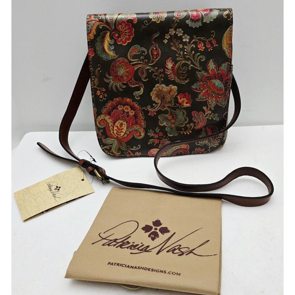 NWT Patricia Nash Vintage Italian Floral Crossbody Bag Purse Granada MSRP $169